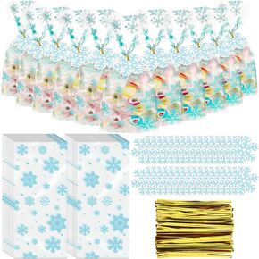Gueevin 150 Set Butterfly Cellophane Treat Bags Bulk Goodie Candy Cookie Cello Bags with Twist Ties Gift Cards Party Favors for Party Supplies