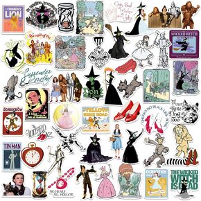The Wizard of OZ 50ct Vinyl Large Deluxe Stickers Variety Pack - Laptop, Water Bottle, Scrapbooking, Tablet, Skateboard, Indoor/Outdoor - Set of 50