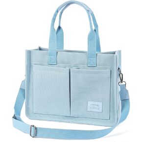 Canvas Tote Bag for Women, Large Laptop Travel Tote Handbag Totes with Crossbody Shoulder Teachers Reusable Grocery Bags