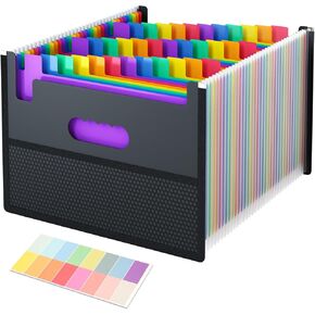 EOOUT 36 Pockets Expanding File Folder, Letter Size Accordion File Organizer with Cloth Edge Wrap Super Large Capacity for Storage Teachers Office and School Supplies