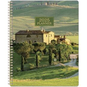 2025 Planner - 2025 Planner Weekly and Monthly, Jan. 2025 - Dec. 2025, Planner 2025, 2025 Calendar Monthly Planner with Tabs, 8.3" x 11", Back Pocket + Thick Paper + Twin-Wire Binding - Scenery