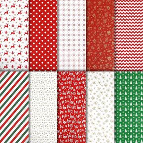Naler 100 Sheets Christmas Tissue Paper Bulk Pack Xmas Holiday Premium Decorative Gift Wrapping Tissue Paper for Christmas DIY Craft Birthday Festival Party Decorations, 20 X 20 Inch