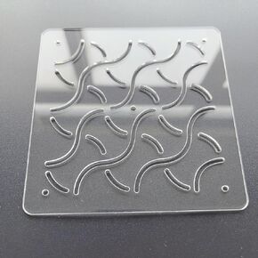 Acrylic Sashiko Stencil, Embroidery Pattern Template, Quilting Stencil Tool, 12 x 12cm (Set of 6)