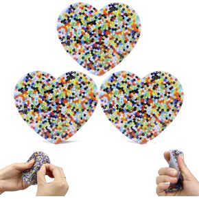 Skin Picking Fidget Toys,Silicone Pick Pad Picking Fidget Pad Toys for Adults Anxiety Relief,Fidget Toys for Skin Pickers,Anti Skin Picking,Dermatillomania,Trichotillomania Toys(3pcs Heart Shape)