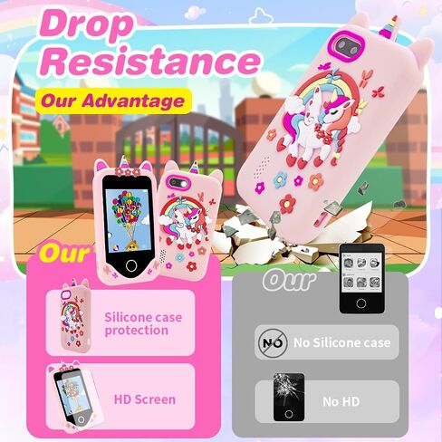 2.8" Kids Smart Phone for Girls - Age 3-10, Touchscreen HD Dual Camera Learning Toy with Dual Camera, Games, Music Player, and 8GB Card Ideal Christmas Birthday Gift in Kuwait