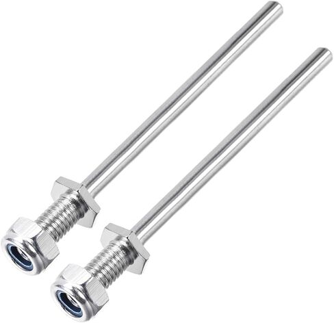 Uxcell 5/16 بوصة قطر × 2.2 بوصة طول الهبوط الصلب المحور المحور محرك المحور مع المكسرات لطائرة RC - 6 قطع in Saudi Arabia