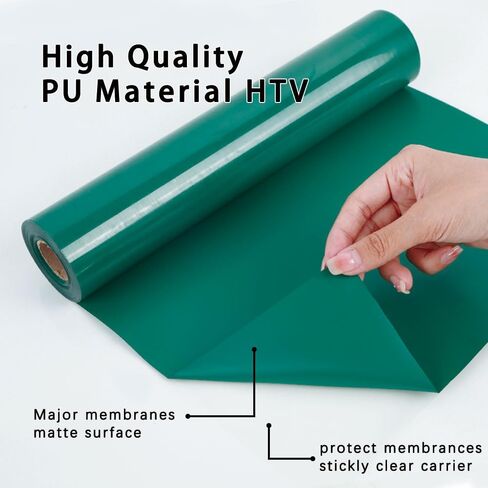 RENLITONG Glitter Red Heat Transfer Vinyl Rolls - 12" x 8ft Red HTV Vinyl for Shirts, Iron on Vinyl for Cameo - Easy to Cut & Weed for Heat Vinyl Design(Glitter Red) in Kuwait