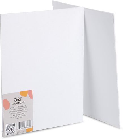 Mr. Pen- Canvas Panels, 2 Pack, 8x10 Inch, Triple Primed for Oil & Acrylic Paints, Canvas Boards for Painting, Painting, Drawing & Art Supplies, Blank Canvas for Painting, 3mm Thickness in Saudi Arabia