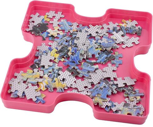 8 Puzzle Sorting Trays Fit Up to 2000 Pieces Puzzles Jigsaw Puzzle Trays, 8"X8" Puzzles Accessories Puzzle Stacking Traysgift for Puzzlers (Black) in Saudi Arabia