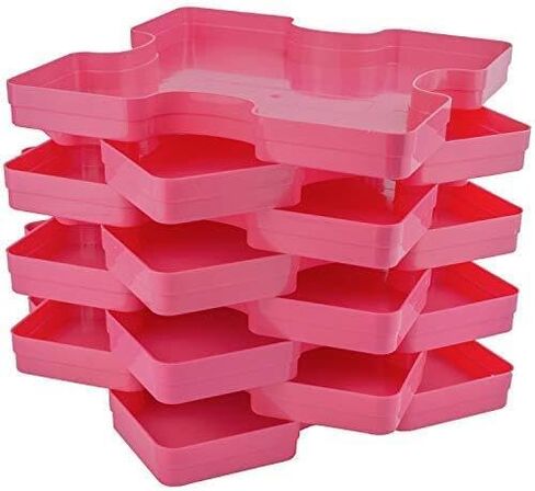 8 Puzzle Sorting Trays Fit Up to 2000 Pieces Puzzles Jigsaw Puzzle Trays, 8"X8" Puzzles Accessories Puzzle Stacking Traysgift for Puzzlers (Black) in Saudi Arabia