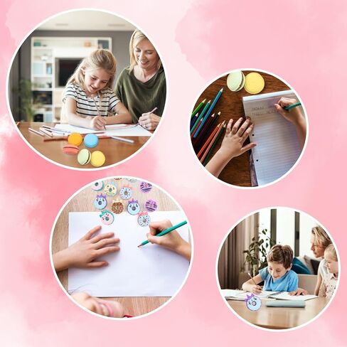 Cute Erasers for Kids, Pencil Mini Erasers Fun Cartoon Bulk Creative Erasers, Novelty Kawaii Donuts Food Cookie Rubber Back to School Supplies for Students Teachers Prize Gifts Party Favors 34 Pack in Saudi Arabia