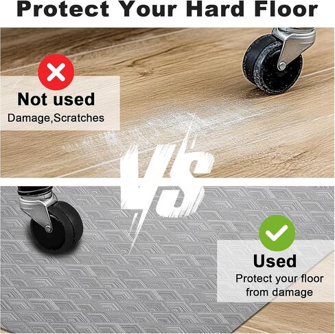 AiBOB Office Chair Mat for Hardwood Floor & Tile Floor, 53" x 45"Heavy Duty Computer&Desk Chair Mat for Rolling Chairs, Hard Floor Protector for Home Office in Saudi Arabia