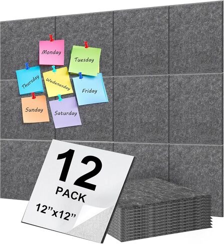 Bulletin Board for Walls, Cork Boards for Walls, Cork Board for Office, Pin Boards for Walls, Cork Board Tiles, Felt Wall Tiles, Applies to Office Decor and Room Decor 48 x 36 - Light Gray in Saudi Arabia
