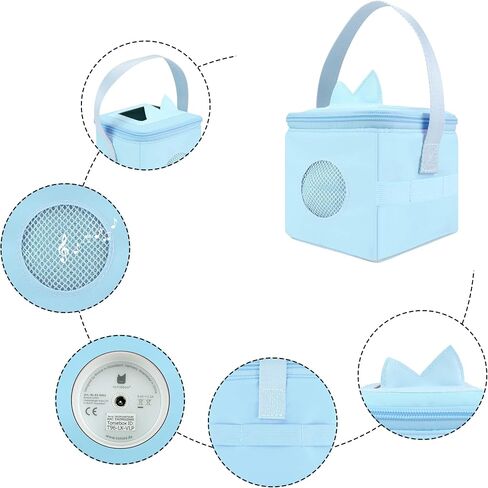 Annmore Carrying Case for Toniesbox and Tonies Figures, with Cover for Tonies Ears, Use for Tonies Characters Transport and Storage, Blue in Saudi Arabia