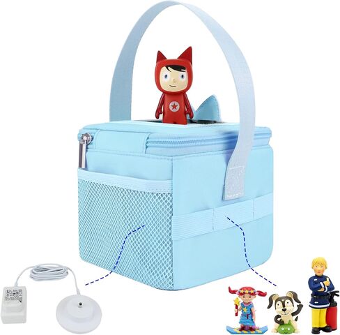 Annmore Carrying Case for Toniesbox and Tonies Figures, with Cover for Tonies Ears, Use for Tonies Characters Transport and Storage, Blue in Saudi Arabia