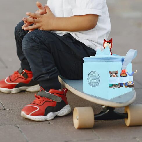 Annmore Carrying Case for Toniesbox and Tonies Figures, with Cover for Tonies Ears, Use for Tonies Characters Transport and Storage, Blue in Saudi Arabia