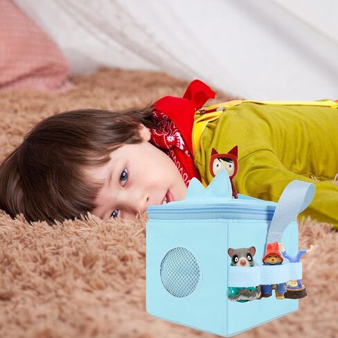 Annmore Carrying Case for Toniesbox and Tonies Figures, with Cover for Tonies Ears, Use for Tonies Characters Transport and Storage, Blue in Saudi Arabia