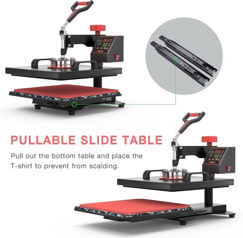OIIEE Heat Press Machine 5 in 1 Combo Heat Press 12 x 15 Inch Heat Transfer Machine 360-Degree Swing Away Digital Shirt Printing Multifunction Heat Transfer Sublimation for T Shirts Mugs Hat Plate Cap in Saudi Arabia