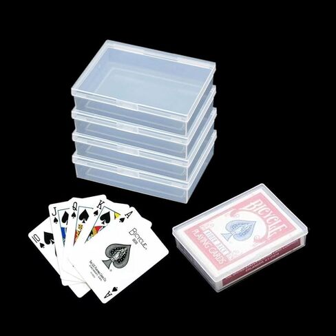 4 Pcs Playing Card Case, Playing Card Box,Playing Card Storage Box, Card Deck Holder for Bank Card, Business Card, Game Cards in Saudi Arabia