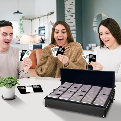 The Big Black Metal Box (BBB Edition) | Case Is Compatible with Cards Against Humanity, All Standard Card Games (Game Not Included) | Includes 8 Dividers | Fits up to 2500 Loose Unsleeved Cards, Boks in Saudi Arabia
