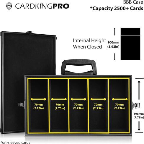 The Big Black Metal Box (BBB Edition) | Case Is Compatible with Cards Against Humanity, All Standard Card Games (Game Not Included) | Includes 8 Dividers | Fits up to 2500 Loose Unsleeved Cards, Boks in Saudi Arabia