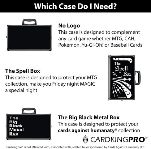 The Big Black Metal Box (BBB Edition) | Case Is Compatible with Cards Against Humanity, All Standard Card Games (Game Not Included) | Includes 8 Dividers | Fits up to 2500 Loose Unsleeved Cards, Boks in Saudi Arabia