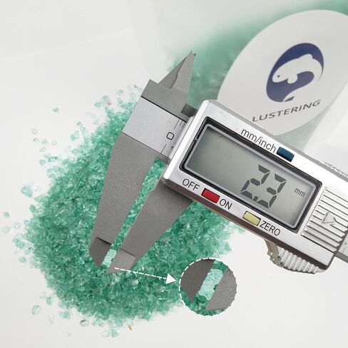 LUSTERING High Luster Crushed Glass Glitter, Broken Glass, Glass Chips for Crafts DIY Epoxy Resin Art, Nail Art, Jewelry Making,Geode Painting, 1-3mm,100g/3.53oz (Cobalt Blue) in Saudi Arabia