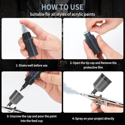 مجموعة بخاخة Ovaga 32PSI، ضاغط بخاخة لاسلكي قابل لإعادة الشحن، مسدس بخاخة محمول باليد، مجموعة بخاخة فرشاة هوائية لاسلكية محمولة للحلاق، وفن الأظافر، وتزيين الكيك، والمكياج in Kuwait