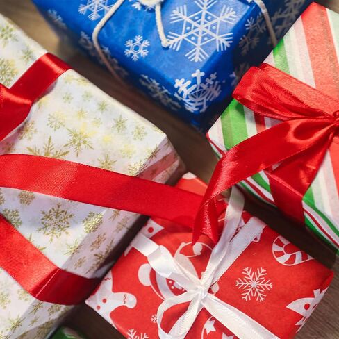 MCPINKY 64 Sheets Christmas Tissue Paper, Tissue Paper for Gift Bags 14 x 20 Inch Printed Tissue Paper Tissue Paper for Gift Wrapping Boxes Bags in Saudi Arabia