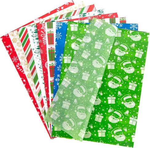 MCPINKY 64 Sheets Christmas Tissue Paper, Tissue Paper for Gift Bags 14 x 20 Inch Printed Tissue Paper Tissue Paper for Gift Wrapping Boxes Bags in Saudi Arabia