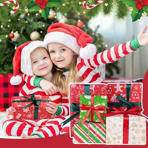 MCPINKY 64 Sheets Christmas Tissue Paper, Tissue Paper for Gift Bags 14 x 20 Inch Printed Tissue Paper Tissue Paper for Gift Wrapping Boxes Bags in Saudi Arabia
