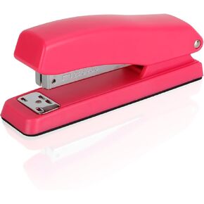 Stapler Compatible with Standard 26/6 Staples - Compact and Durable Stapler for Home, Office, or School - Staples Up to 20 Sheets (Orange)