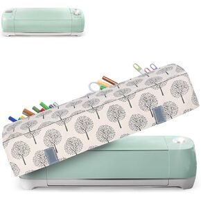 غطاء غبار Luxja متوافق مع Cricut Explore Air وExplore Air 2، غطاء غبار مع جيوب خلفية، رمادي