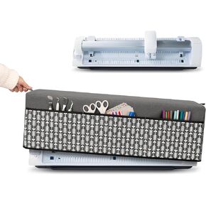 YARWO Dust Cover Compatible with Cricut Venture, Protective Cover with 2 Loops and 3 Pockets for Wide-format Professional Cutting Machine, Craft Tools or Scrapbooking Accessories, 35.6" x 9.8" x 11"