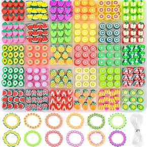 richginker Bracelet Making Kit Beads for Bracelets Clay Beads Friendship Bracelet Kit Beads for Jewelry Making Birthday Gifts for Girls Kids Cute Fun DIY Arts Crafts 2300pcs