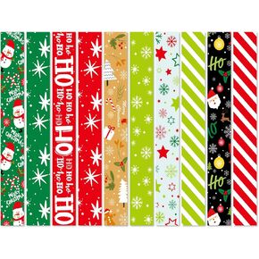 ASTARON 600pcs Christmas Paper Chains Festive Printed Creative Paper Decorations
