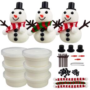 JoFAN DIY Your Own Snowman Kit Molding Clay Build a Snowman Crafts Toy for Kids Boys Girls Christmas Stocking Stuffers Gifts