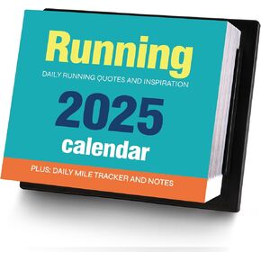 2025 Desk Calendar - Motivational Calendar, 5’’×6’’, Running Gear, Daily Calendar for Runners, Jan 2025 - Dec 2025, Inspirational Desk Calendar 2025, Daily Running Quote