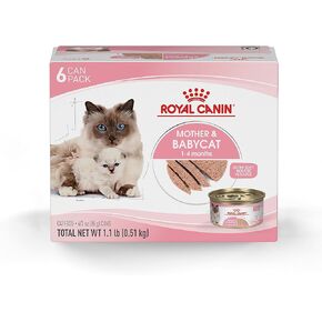 Royal Canin Feline Health Nutrition Mother & Babycat Ultra Soft Mousse in Sauce Canned Cat Food, 5.1 Oz Can
