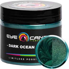 Eye Candy Premium Mica Powder Pigment “Dark Ocean Green" (50g) Multipurpose DIY Arts and Crafts Additive | Woodworking, Natural Bath Bombs, Resin, Epoxy, Soap, Nail Polish (Dark Ocean Green, 50G)