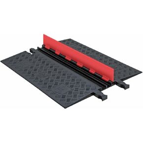Guard Dog GD2X75-ST-O/B Polyurethane Heavy Duty 2 Channel Low Profile Cable Protector with Standard Ramp, Orange Lid with Black Ramp, 36" Length, 11.94" Width, 1.25" Height