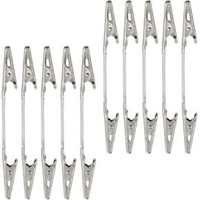 10 Pcs Double Sided Clips, Wire Alligator Clips Metal Alligator Clips for Crafts, Photo Clips Picture Note Holders Memo Note Clips for DIY Hobby Card Photo Memo, Silver