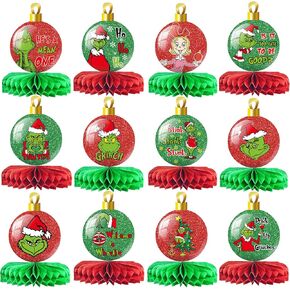 Whoville Christmas Decorations Christmas Honeycomb Centerpieces Holiday Party Decorations for Christmas Party Table Decorations Funny Christmas Party Decorations Christmas Party Supplies