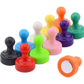 60Pcs Push Pin Magnets, Small Strong Refrigerator Magnets for Whiteboard, Funny Cute Decorative Fridge Magnet, for Locker School Classroom Calendar Kitchen Office Dry Erase Board Map Magnetic Push Pin