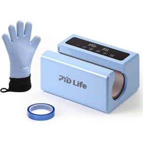 PYD Life 120 V Auto Tumbler Heat Press Machine 30 OZ 20 OZ Tumbler Mug Heat Press Touch Screen Light Blue for 10-30 OZ Sublimation Straight Tumblers Cups Mugs Printing