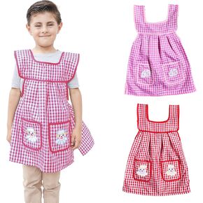 Cuitáxi 2 pack Kids aprons for painting with pockets - Kids aprons for cooking - kids painting apron - paint aprons for kids