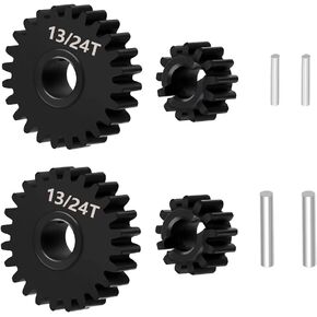 MOHERO 40CR Steel 13/24T Underdrive Portal Gears Set for 1/18 RC Crawler Car Redcat Ascent-18 Upgrade Parts