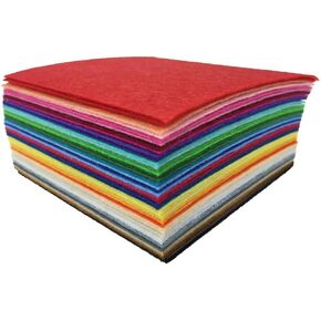flic-flac 16PCS 8 x 12 inches (20 x 30cm) Assorted Color Felt Fabric Sheets Patchwork Sewing DIY Craft 1mm Thick