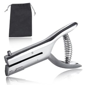 SPEEDWOX Deep Throat Heavy Duty Hand Held Single Hole Punch Heavy Duty Hole Punch Single Hole Heavy Duty Hand Held Hole Punch 1/8 inch (3 mm) Hole Punch for Paper ID PVC Cards Plastic Cardboard Photos