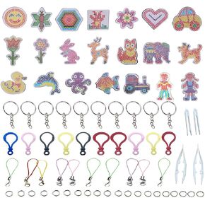 BANCHELLE Fuse Beads Boards 21 PCS, Pegboards Plastic for DIY, Clear Plastic Melty Boards for 5 mm Craft Melting Beads